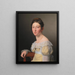 Portrait af Emilie Henriette Massmann forlovet med Frederik Wilhelm Caspar von Benzon - Christoffer Wilhelm Eckersberg — indrammet kunstværk på væggen