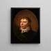 Portrait af en mand - Christoffer Wilhelm Eckersberg — indrammet kunstværk på væggen