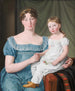 Portrait af en adelige kvinde Sophie Hedvig Løvenskiold og hendes treårige datter - Christoffer Wilhelm Eckersberg — visning af kunstværket