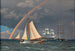 Arc-en-ciel en mer og en krydsjagt med andre skibe - Christoffer Wilhelm Eckersberg — visning af kunstværket