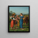 Dækningsstørrelse: 50 x 60 cm Kunsttryk af "La Jeune Fille de Loin" efter Schiller's digt - Christoffer Wilhelm Eckersberg — indrammet kunstværk på væggen