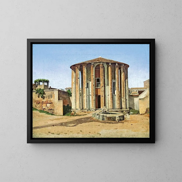 Temple de Vesta à Rome - Christoffer Wilhelm Eckersberg — indrammet kunstværk på væggen