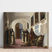 Reproduktion af maleriet Christophe Colomb og hans søn i La Rábida - Eugène Delacroix