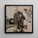Chronometrering af en eksperiment, reklameillustration for Howard Watch - Frank Xavier Leyendecker — indrammet kunstværk på væggen