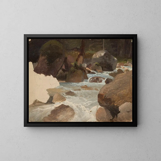 Chrystian Breslauer - Mountain stream in the forest sketch.webp