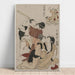 Reproduktion af maleriet Chushingura-maleri, Akt III af L'loyalitetens lager - Kitagawa Utamaro