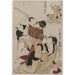 Reproduktion af maleriet Chushingura-maleri, Akt III af L'loyalitetens lager - Kitagawa Utamaro