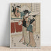 Reproduktion af maleriet Chushingura Maleri - VIII. Akt af Lojalitets Skat - Kitagawa Utamaro
