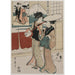 Reproduktion af maleriet Chushingura Maleri - VIII. Akt af Lojalitets Skat - Kitagawa Utamaro