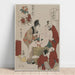 Reproduktion af maleriet Chushingura - Akt X af Lojalitetsens Skat - Kitagawa Utamaro