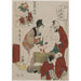 Reproduktion af maleriet Chushingura - Akt X af Lojalitetsens Skat - Kitagawa Utamaro