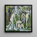 Cinq badende - Paul Cézanne — indrammet kunstværk på væggen