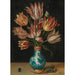 Naturtro med tulipaner, papegøje i en vase WanLi, en flue og en firben - Cirkel af Ambrosius Bosschaert I — visning af kunstværket