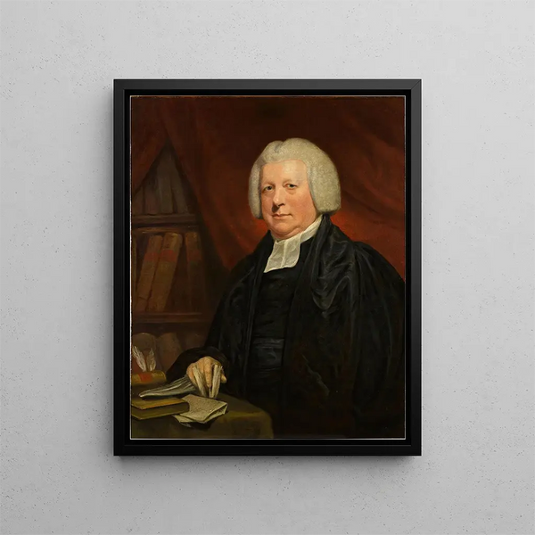 Portræt af reverend Samuel Glasse D.D. F.R.S. - John Hoppner Cirkel — indrammet kunstværk på væggen