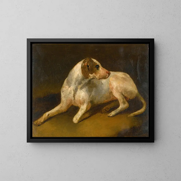 Alerte - Sir Edwin Henry Landseer Cirkel — indrammet kunstværk på væggen
