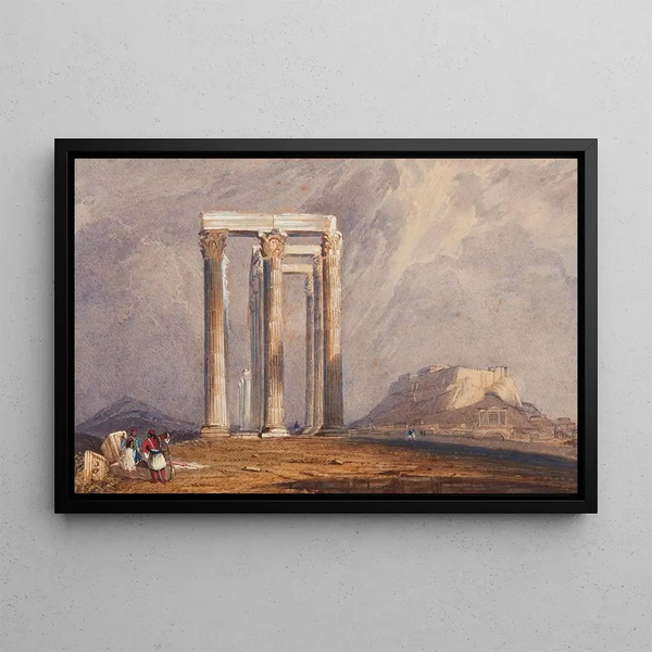 Le tempel de Jupiter Olympien Athènes - Clarkson Stanfield — indrammet kunstværk på væggen
