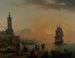 En ro i en middelhavs-havn - Claude-Joseph Vernet — visning af kunstværket
