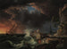 Et skibsforlis med figurer, der går i land - Claude-Joseph Vernet — visning af kunstværket