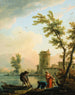 fiskere ved solopgang - Claude-Joseph Vernet — visning af kunstværket