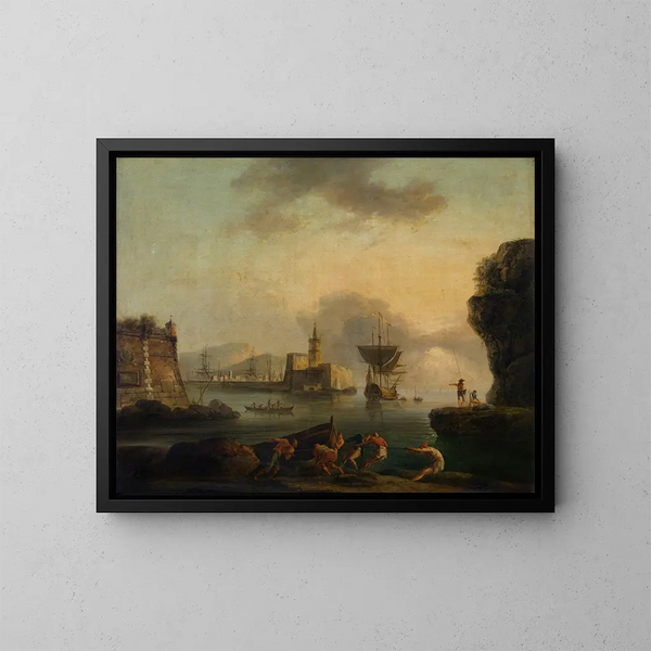 Napoli - Claude-Joseph Vernet — indrammet kunstværk på væggen
