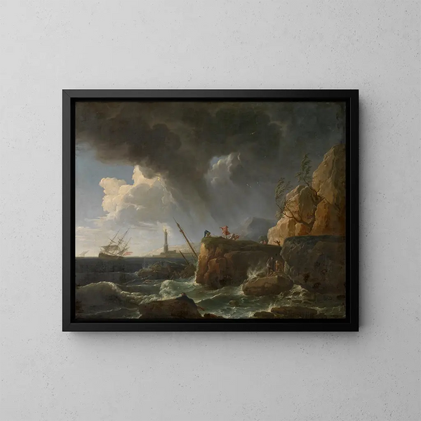 Marine-maleri - Claude-Joseph Vernet — indrammet kunstværk på væggen