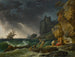 stormfuldt maleri med skibbrudne - Claude-Joseph Vernet — visning af kunstværket