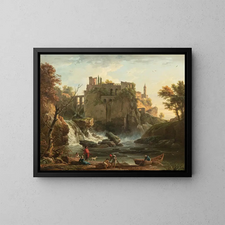 Vue de Tivoli - Claude-Joseph Vernet — indrammet kunstværk på væggen