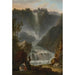 Reproduktion af maleriet Vue de la cascade del Marmore près de Terni - Claude-Louis Châtelet