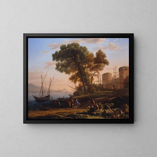 En kunstner, der studerer efter naturen - Claude Lorrain — indrammet kunstværk på væggen
