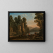 Landskab med hyrder. Dans ved vandkanten - Claude Lorrain — indrammet kunstværk på væggen