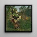 Kamp mellem en tiger og en bøffel - Henri Rousseau — indrammet kunstværk på væggen