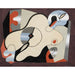 Reproduktion af maleriet Kompositionsabstrakt (Kvinde Liggende) - Georges Valmier