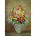Reproduktion af maleriet Komposition Blomstermaleri med Dahlier - Henri Lebasque