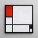 Reproduktion af maleriet Composition No I med Rød og Sort - Piet Mondrian