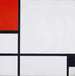 Reproduktion af maleriet Composition No I med Rød og Sort - Piet Mondrian
