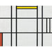 Reproduktion af maleriet Komposition i hvid, rød og gul - Piet Mondrian