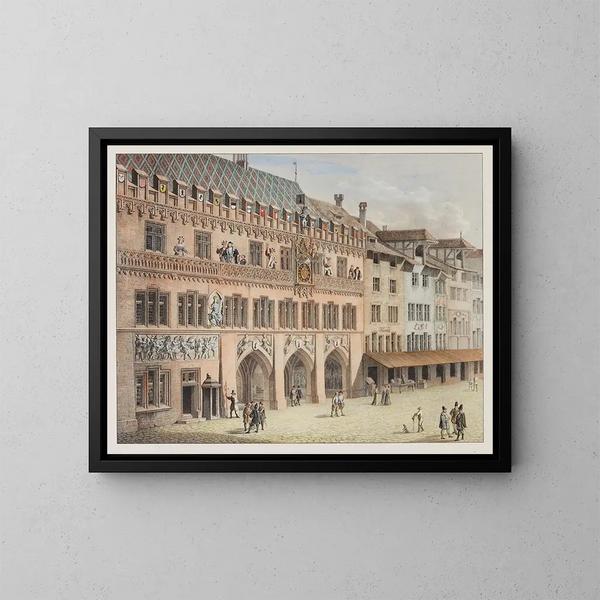 La Maison de ville de Bâle - Constantin Guise — indrammet kunstværk på væggen