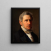 portræt af ridderen Alfred Hage 1803-1872 - Constantin Hansen — indrammet kunstværk på væggen