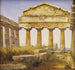 maleriet Le temple d'Athena à Paestum - Constantin Hansen — visning af kunstværket