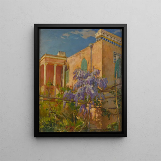 Constantin Westchiloff - A House with Flowering Trees along the Amalfi Coast of Italy.webp