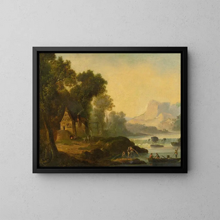 Continental School - River Landscape With Figures.webp