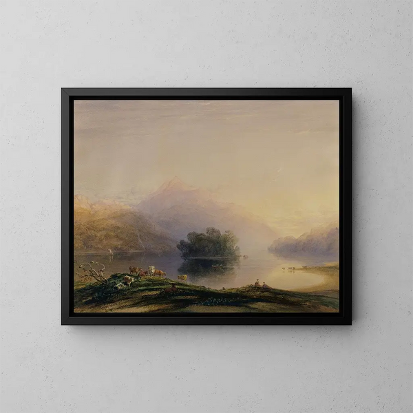 Loch Katrine - Copley Fielding — indrammet kunstværk på væggen