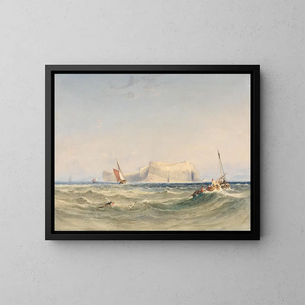 Embarquement for Staffa - Copley Fielding — indrammet kunstværk på væggen