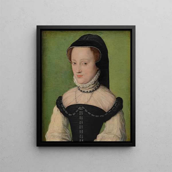 Portrait af Madame de Châtillon - Corneille de Lyon — indrammet kunstværk på væggen