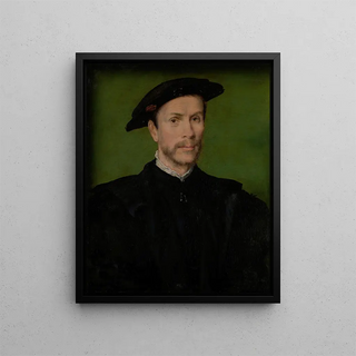 Corneille de Lyon - Portrait of a Bearded Man in Black.webp