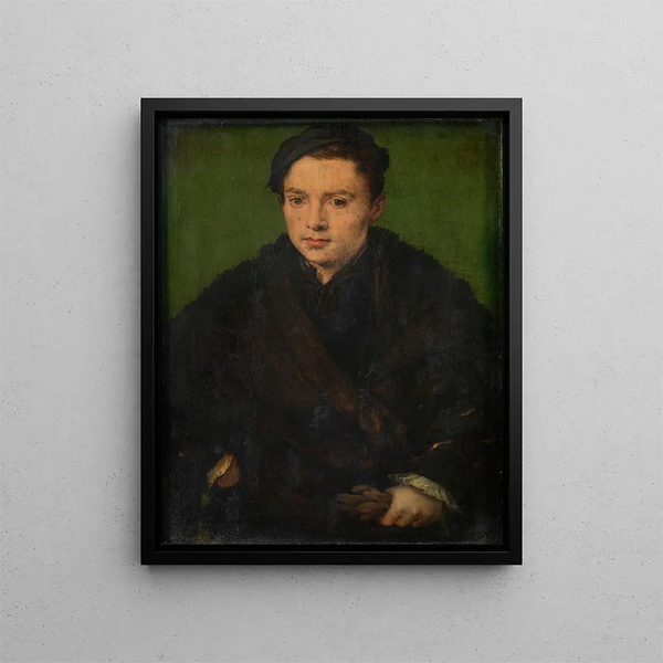 Portrait af en mand 2 - Corneille de Lyon — indrammet kunstværk på væggen