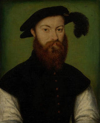 Corneille de Lyon - Portrait of a Man with a BlackPlumed Hat.webp