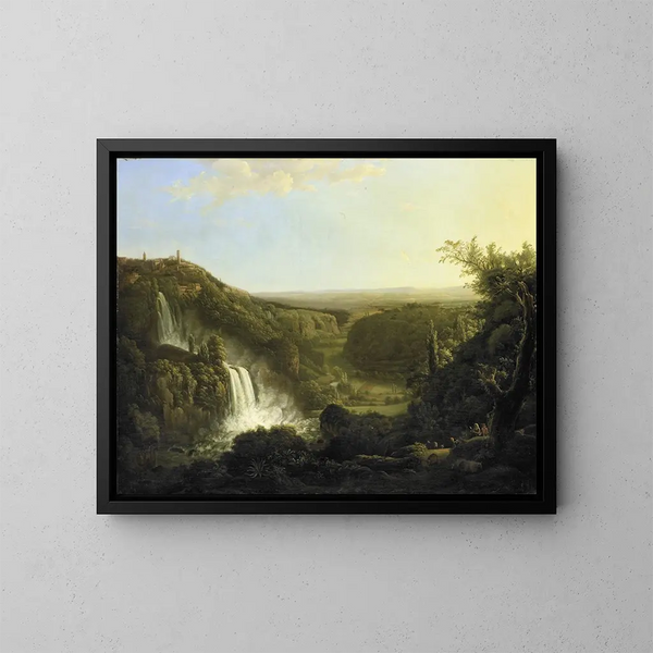 "La vallée de l'Anio avec les cascades de Tivoli" - Cornelis Apostool — indrammet kunstværk på væggen
