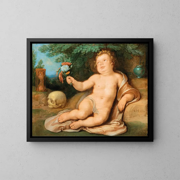 En allegori af forfængelighed - Cornelis Cornelisz van Haarlem — indrammet kunstværk på væggen
