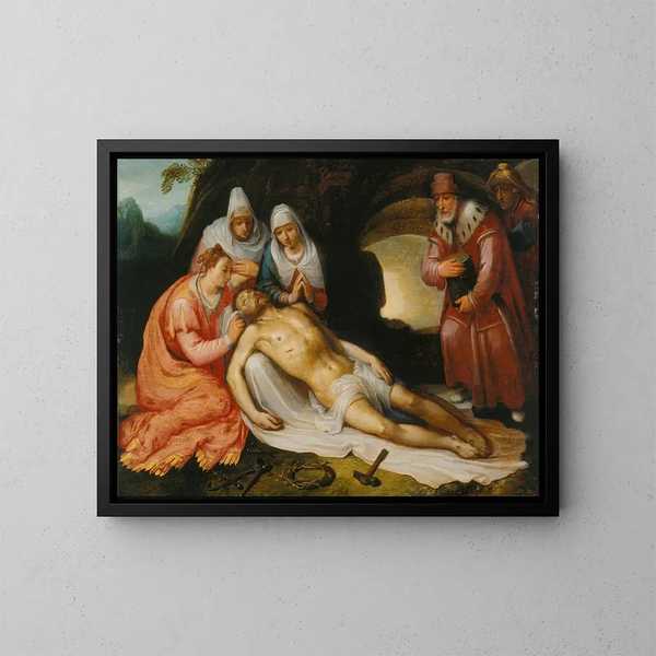 La Lamentation - Cornelis Cornelisz van Haarlem — indrammet kunstværk på væggen